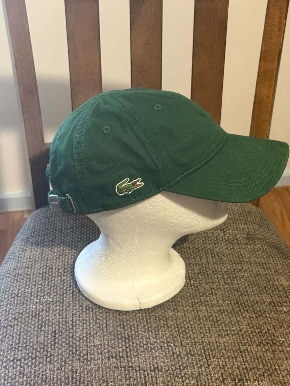 Lacoste Green Cotton Twill Baseball Dad Cap with Cloud Patch